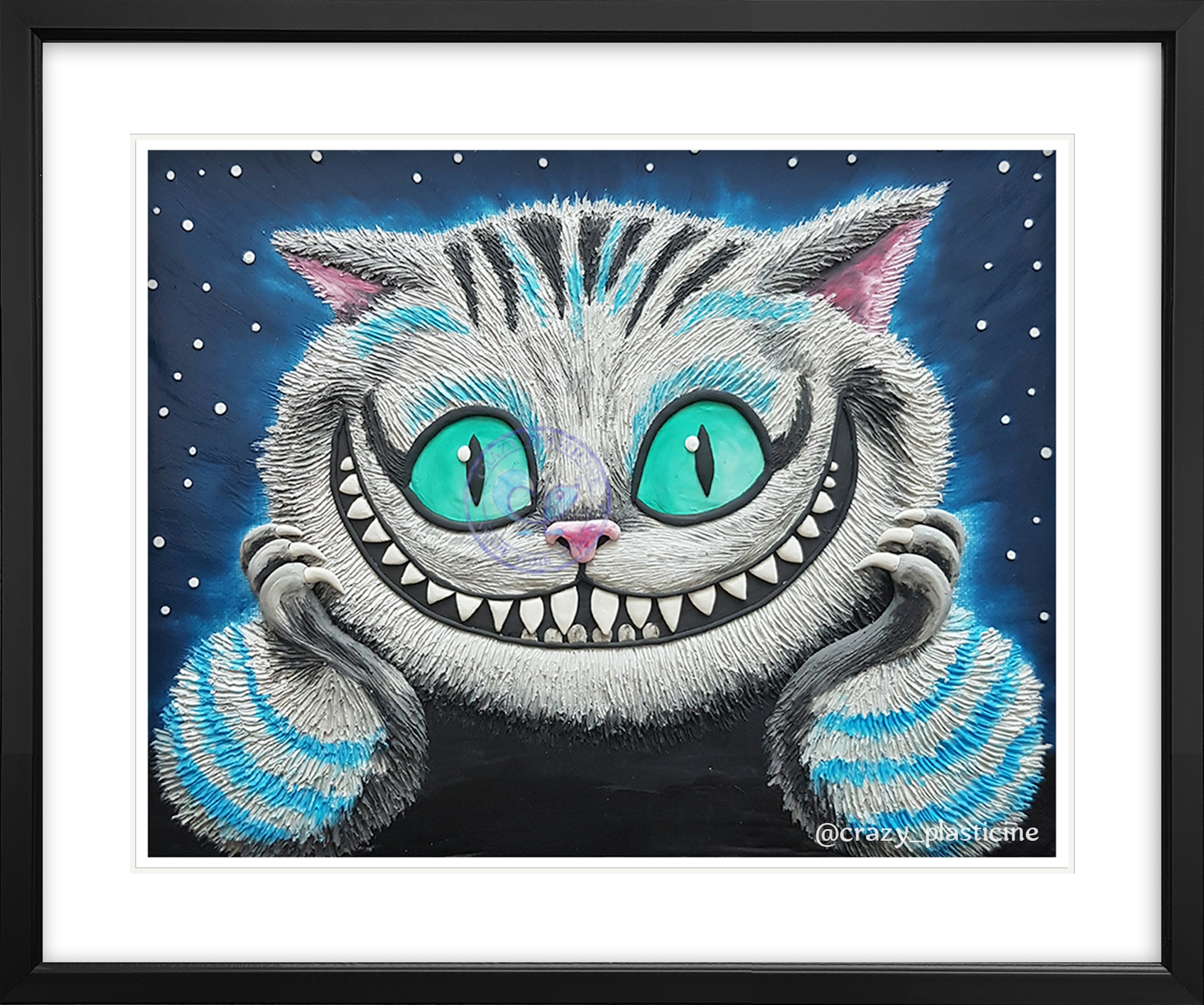 Main image for Cheshire Cat plasticine painting