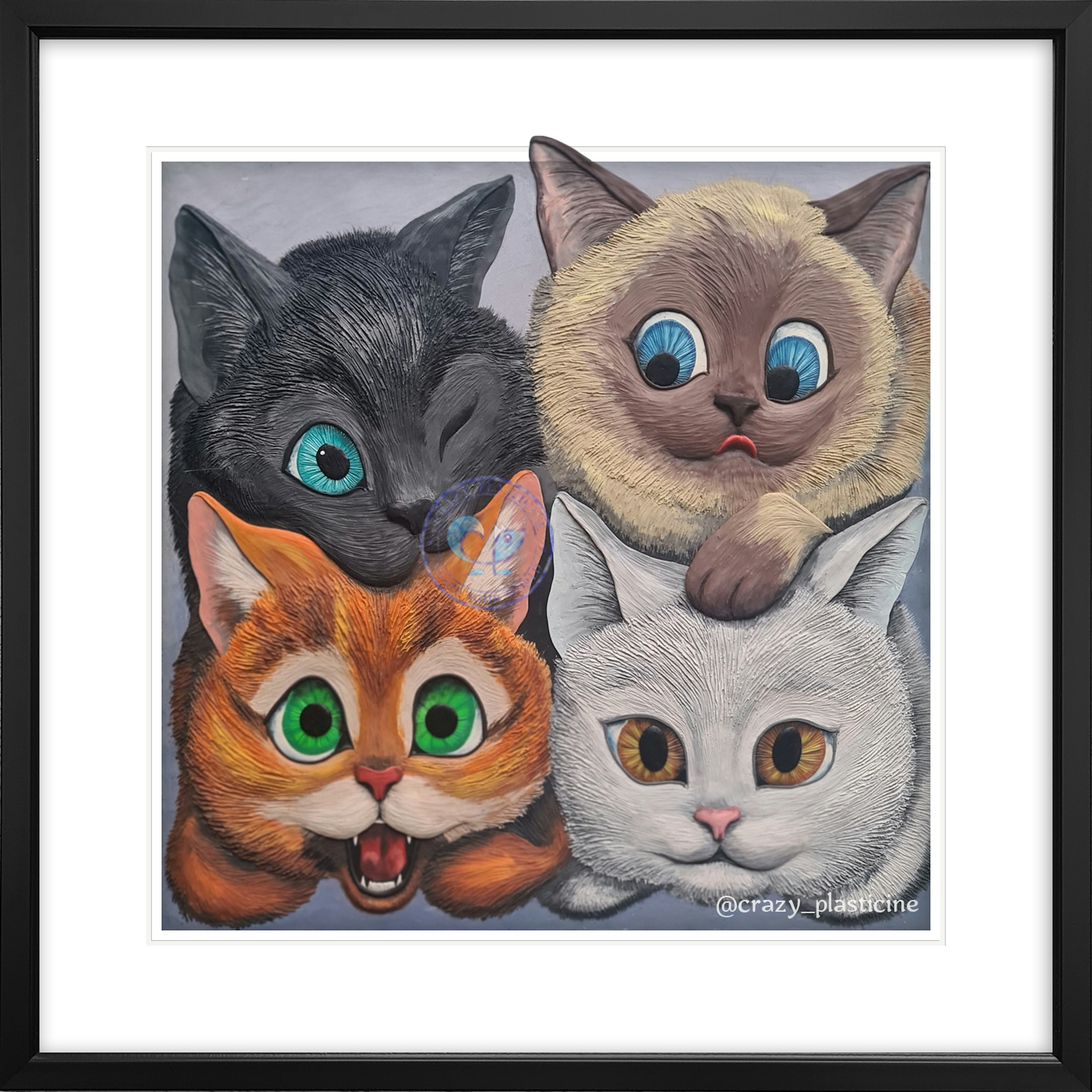 Main image for Purrrfect Four plasticine painting
